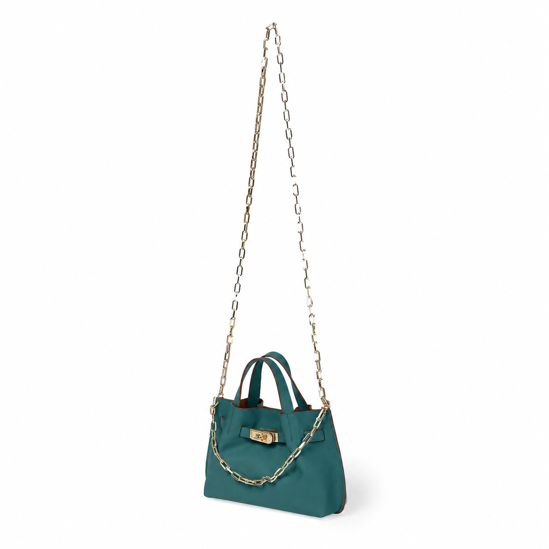 Sveva Mini – Smooth leather handbag with extendable shoulder strap