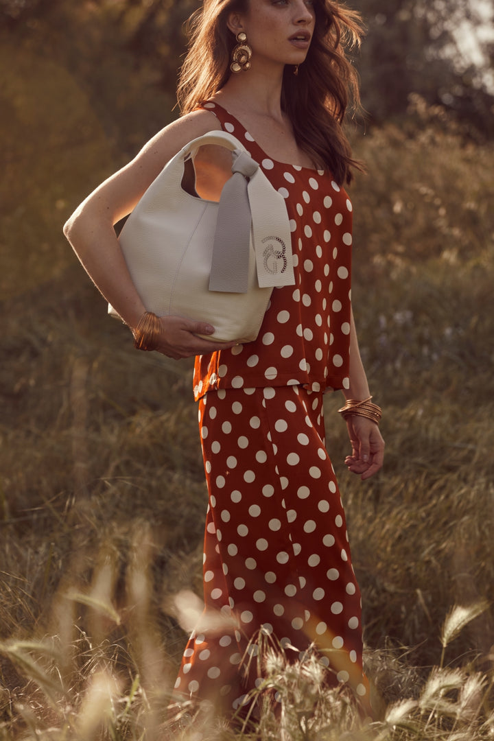 Maia handbag handbag in textured leather and detachable shoulder strap