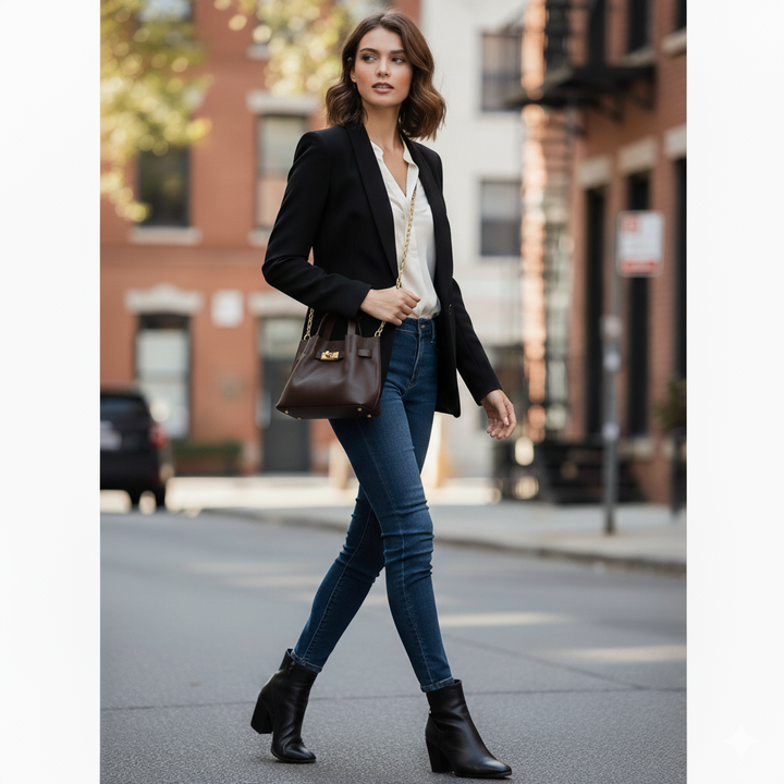 Sveva Mini – Borsa a mano in pelle liscia con spallaccio estensibile
