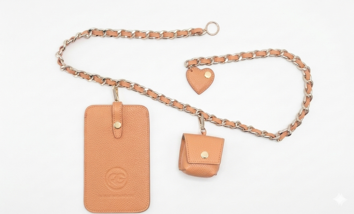 Cross Belt – Leather Belt and Crossbody with Phone Holder and AirPods Holder