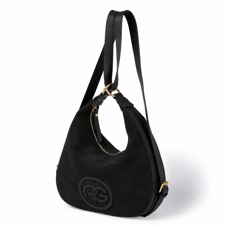 Roberta Suede – Convertible Suede & Leather Hobo Backpack