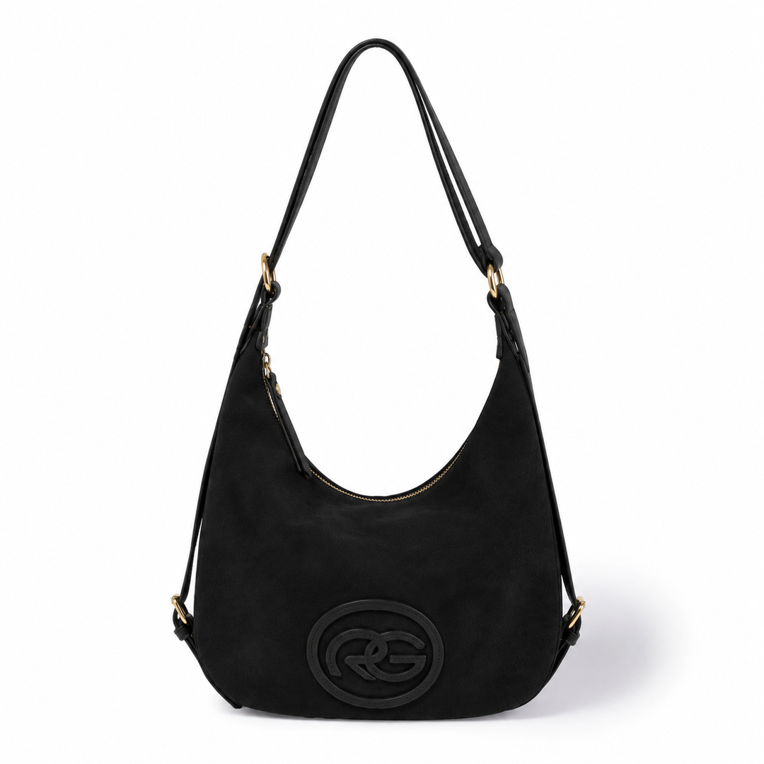 Roberta Suede – Convertible Suede & Leather Hobo Backpack