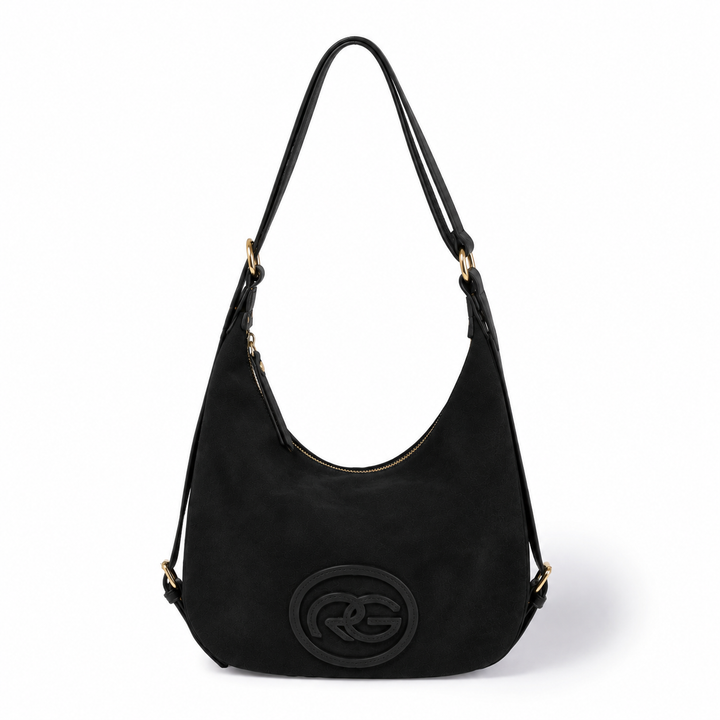 Roberta Suede – Convertible Suede & Leather Hobo Backpack