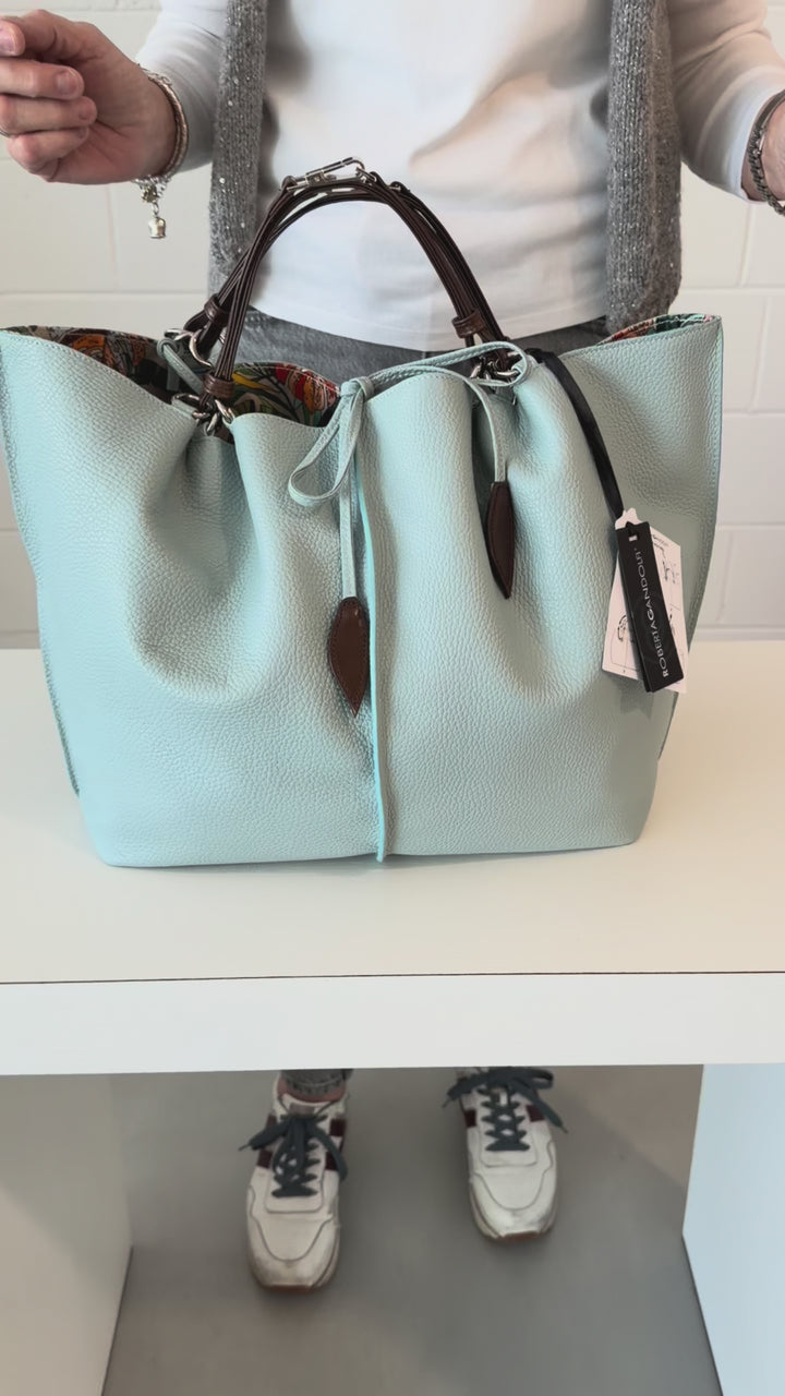 Margherita Large borsa in pelle reversibile