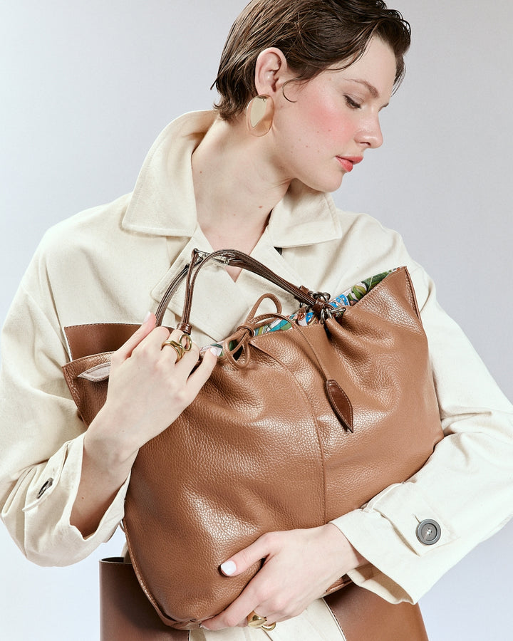 Margherita Large borsa in pelle reversibile