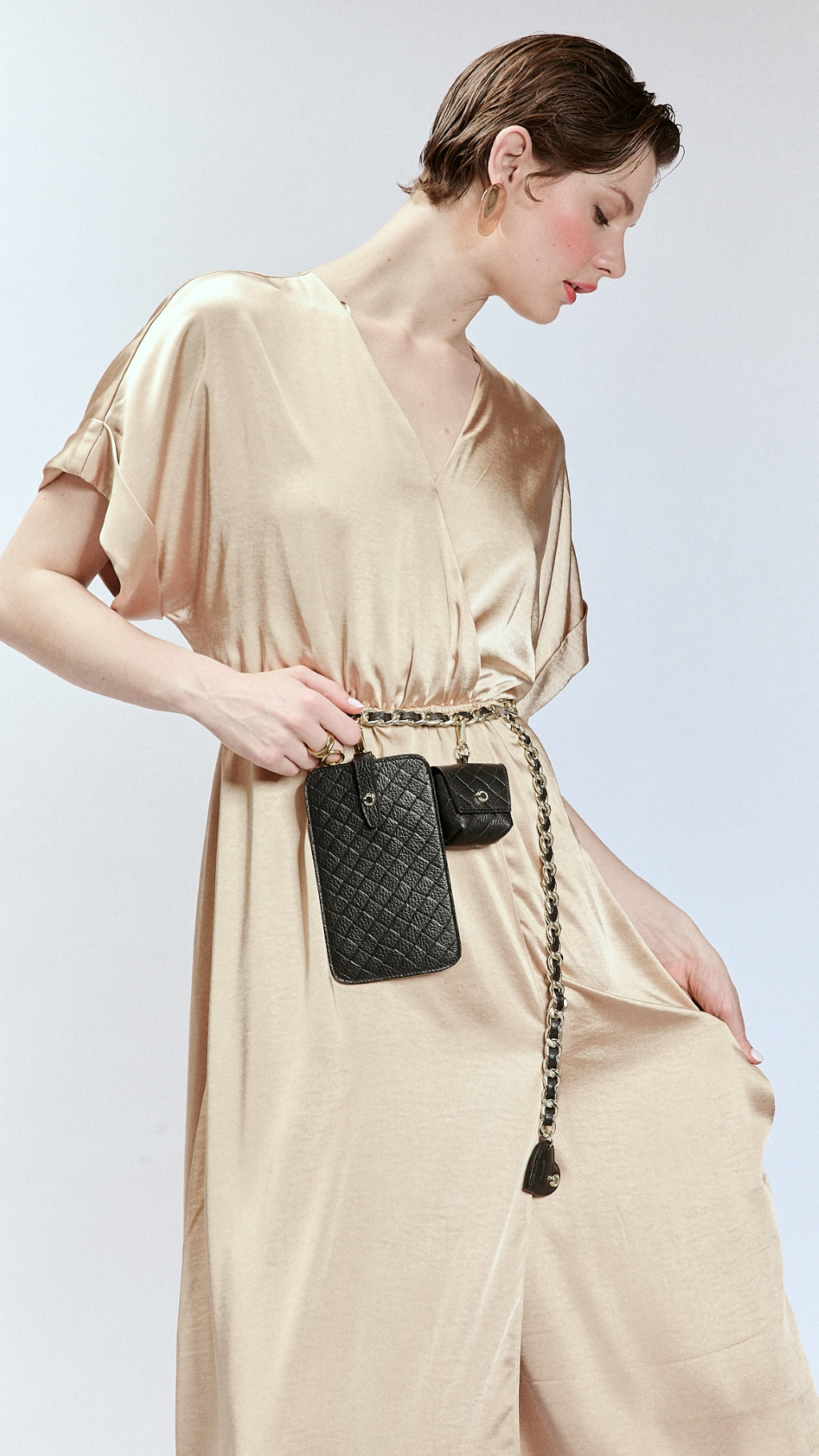Cross Belt – Leather Belt and Crossbody with Phone Holder and AirPods Holder