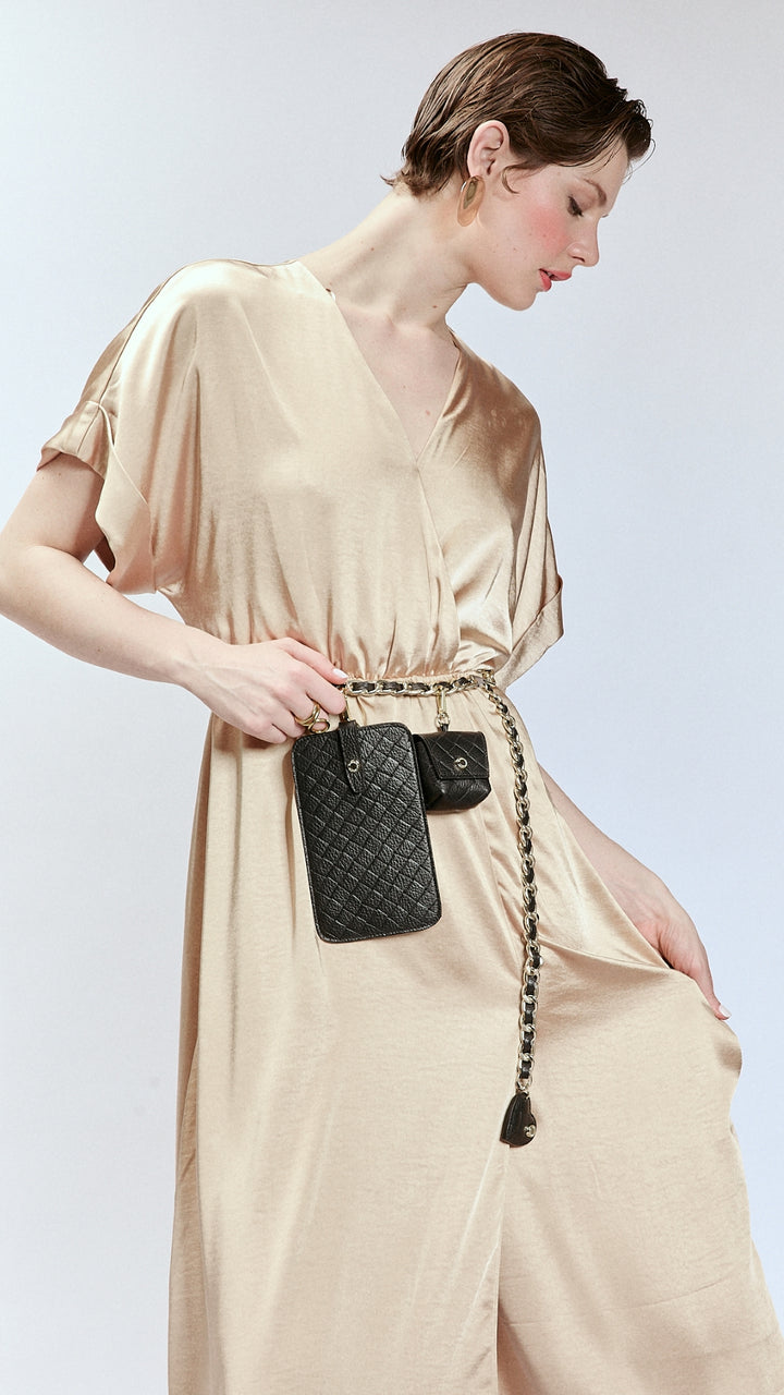 Cross Belt – Leather Belt and Crossbody with Phone Holder and AirPods Holder