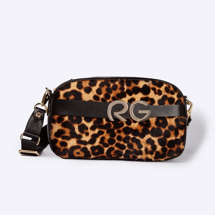 Dafne pony camera  in pelle stampa animalier con tracolla staccabile