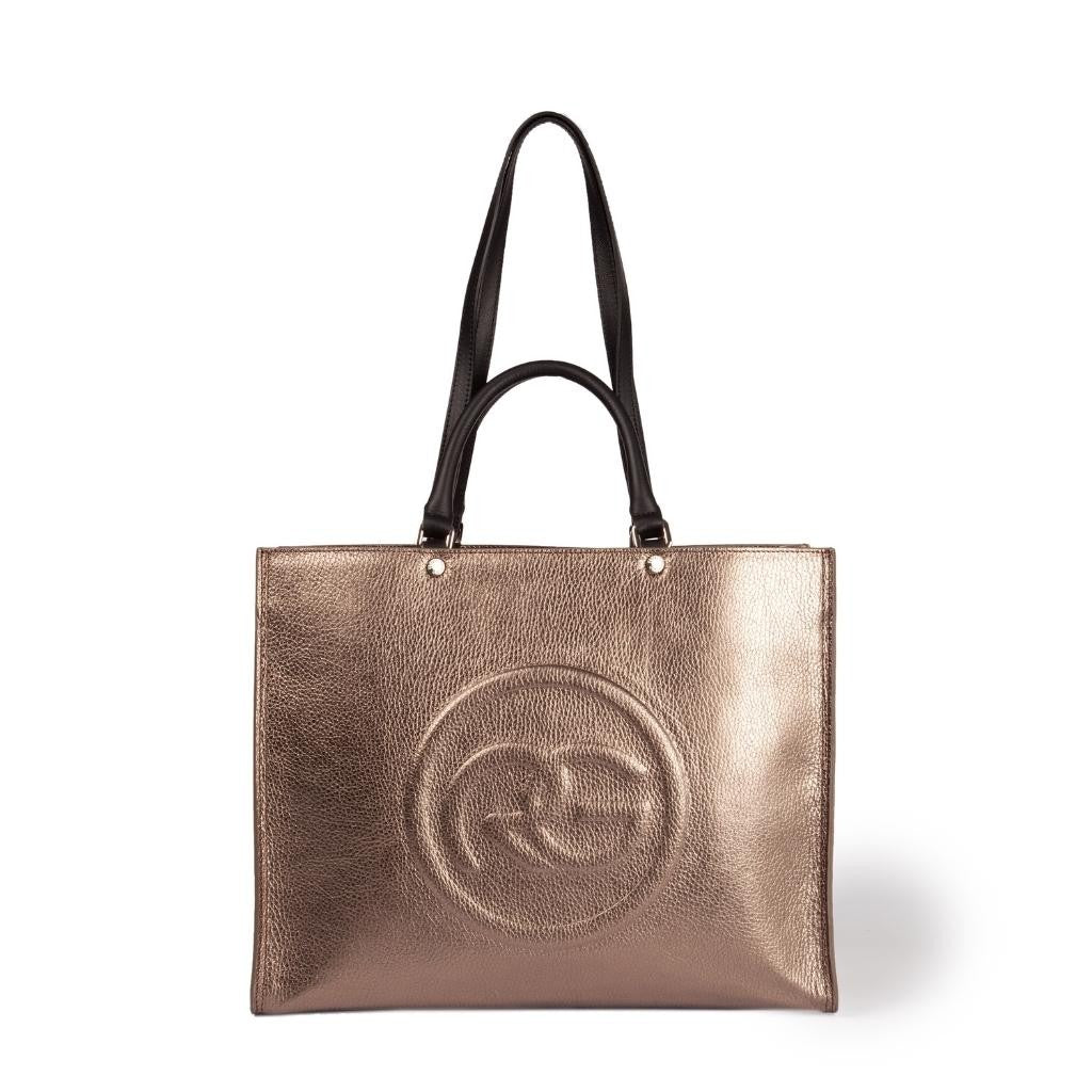 Roberta Pelle Large Borsa a mano in pelle con doppi spallacci per essere portata a spalla  e tramezza