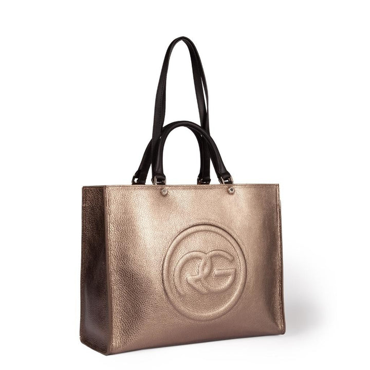 Roberta Pelle Large Borsa a mano in pelle con doppi spallacci per essere portata a spalla  e tramezza