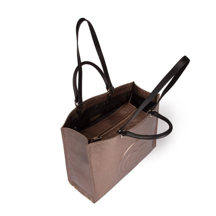 Roberta Pelle Large Borsa a mano in pelle con doppi spallacci per essere portata a spalla  e tramezza